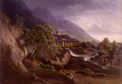 Fužina v gorski dolini, 1868, Anton Karinger