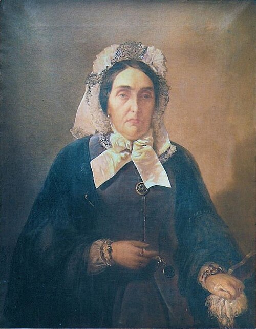 Porträt der Johanna Savinšek - Galle, 1864, Anton Karinger