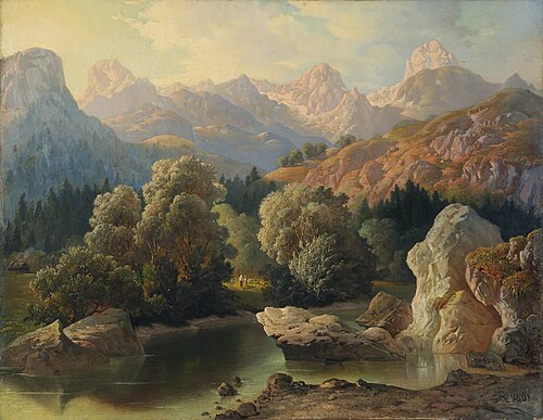 View of Mt Triglav from Bohinj, 1861, Anton Karinger