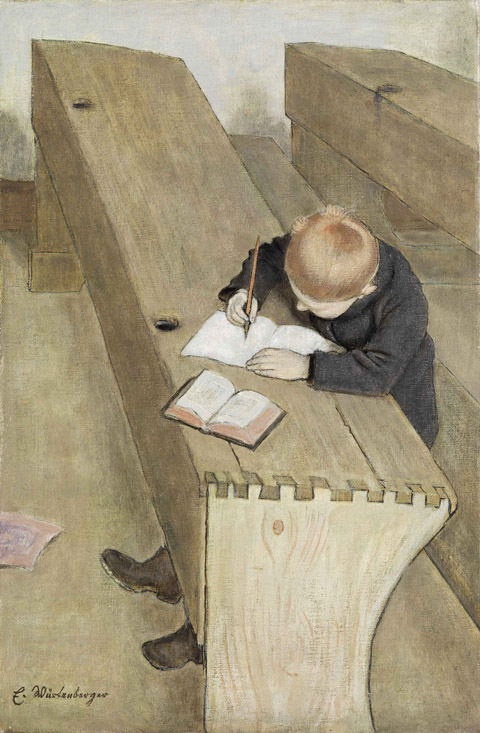Auf der Schulbank, 1919, Ernst Würtenberger
