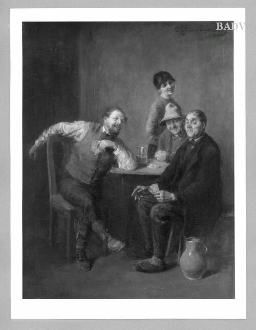 Kartenspieler im Wirtshaus, 1884, Ernst Karl Georg Zimmermann