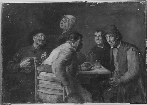 Am Wirtshaustisch, 1885, Ernst Karl Georg Zimmermann