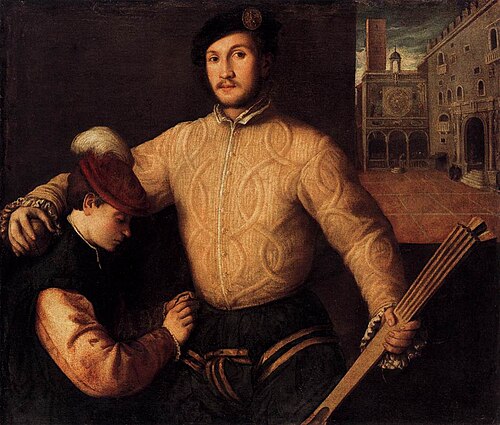 A Ballplayer and His Page, 1550, Francesco Beccaruzzi