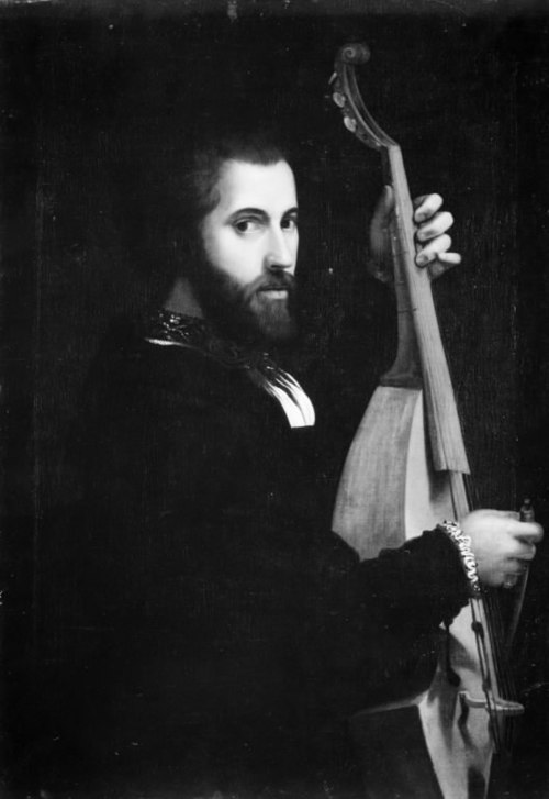 Portrait of a Man with a Viola da Gamba, 1534, Francesco Beccaruzzi
