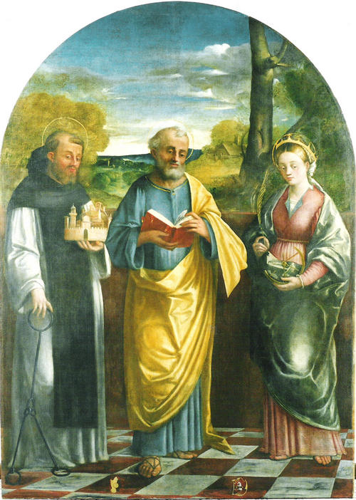 Saint Mark between Saints Leonard and Catherine, 1504, Francesco Beccaruzzi