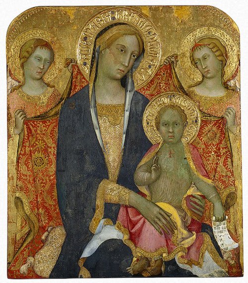 Madonna with Child and Two Angels, 1385, Paolo di Giovanni Fei