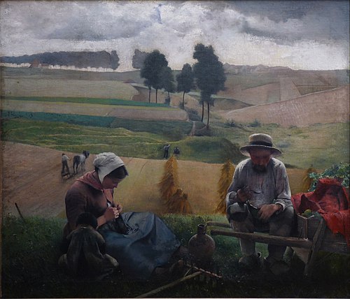 Repas du laboureur, 1885, Léon Frédéric