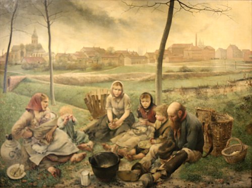 Les marchands de craie - Midi, 1882, Léon Frédéric