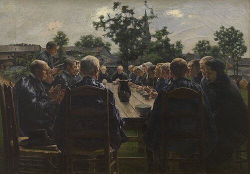 Le Repas de funérailles, 1886, Léon Frédéric
