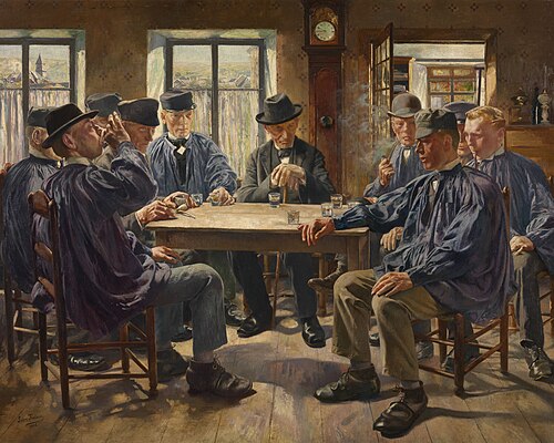 Dimanche matin, avant la messe, 1906, Léon Frédéric