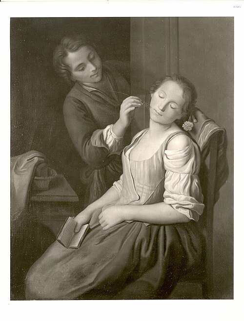sleeping girl, 1732, Pietro Rotari