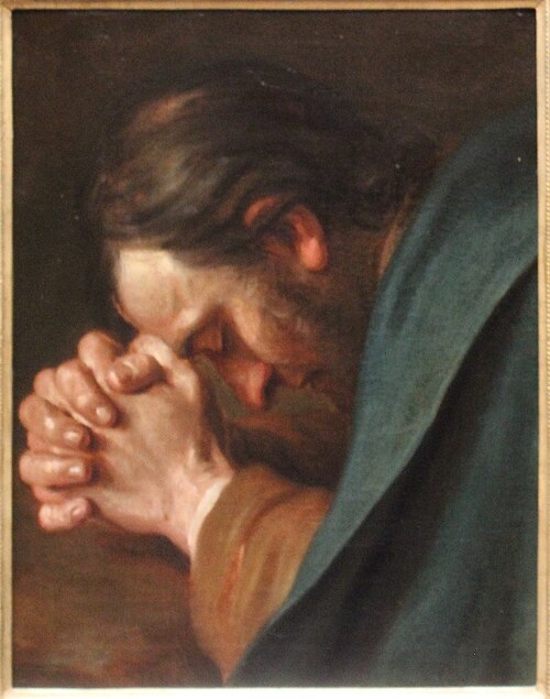 Man at prayer, , Pietro Rotari