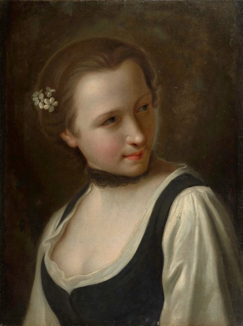 Girl with a Flower in Her Hair, 1759, Pietro Rotari