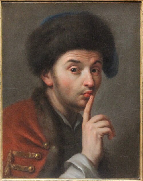 Man with fur cap, 1734, Pietro Rotari