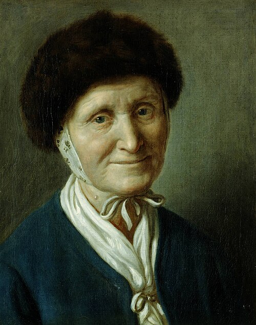 Old woman with fur hat, 1754, Pietro Rotari