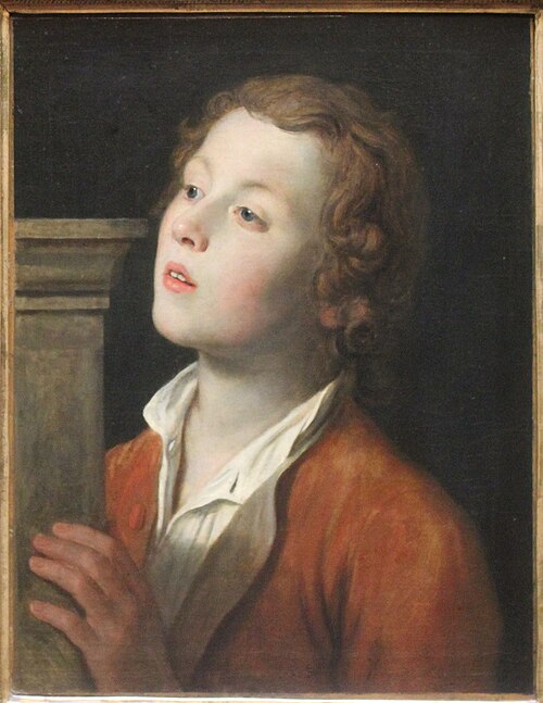Boy on a pedestal, 1734, Pietro Rotari