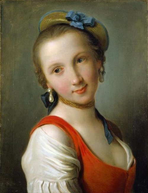 A Girl in a Red Dress, 1755, Pietro Rotari