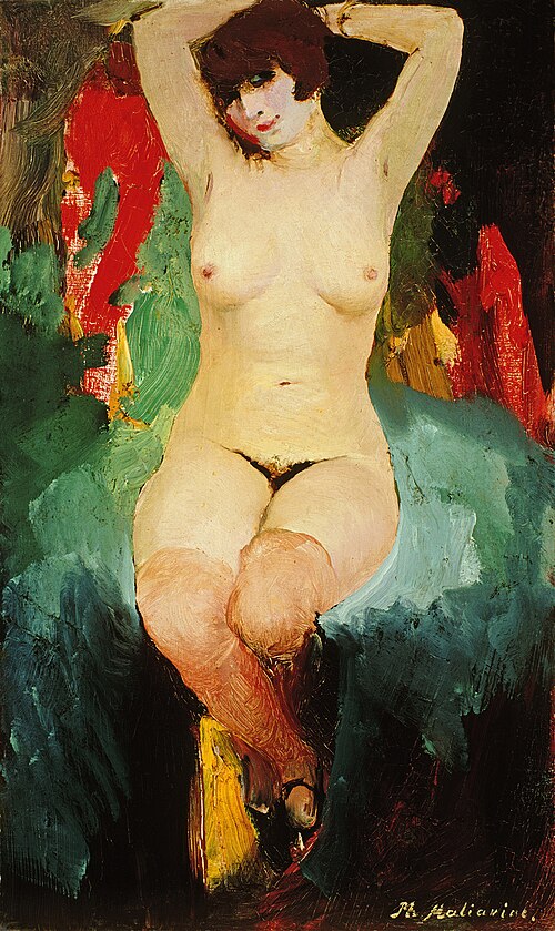 Nude female, 1910, Philippe Maliavine