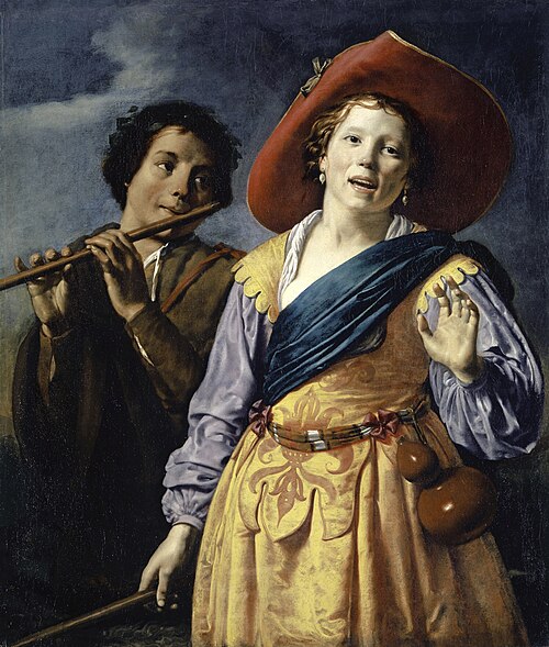 Shepherdess singing with Shepherd, 1630, Johannes Moreelse