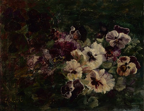 Still life with pansies, 1882, Geesje Mesdag-van Calcar