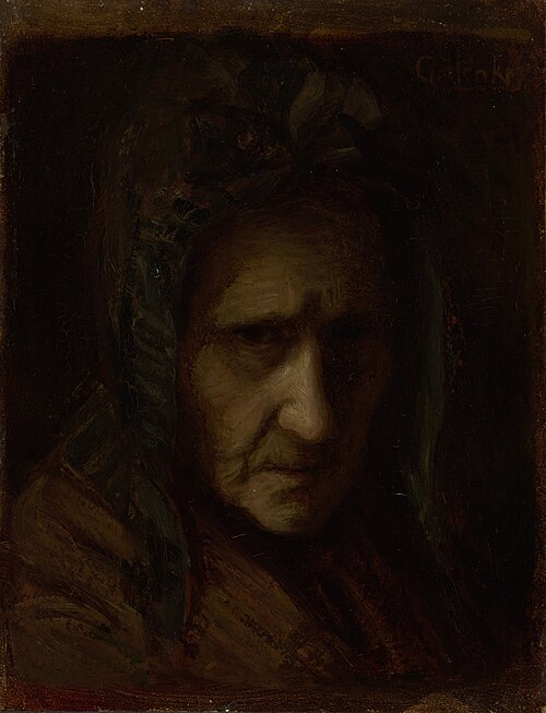 Study of an old woman, 1874, Gerke Henkes