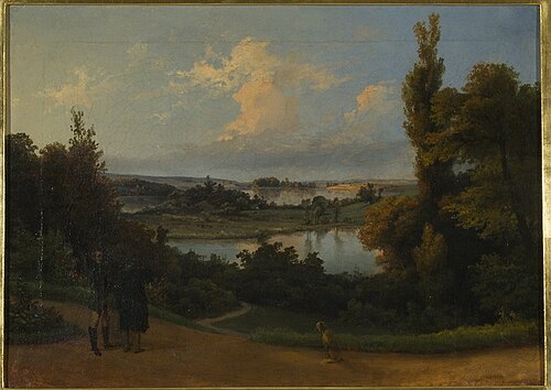 View of the Veisiejai lake from the terrace of the Justinavas park, 1851, Wojciech Gerson