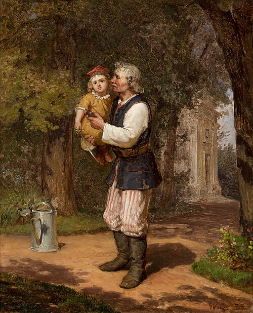 Gardener and a Little Colonel, 1855, Wojciech Gerson