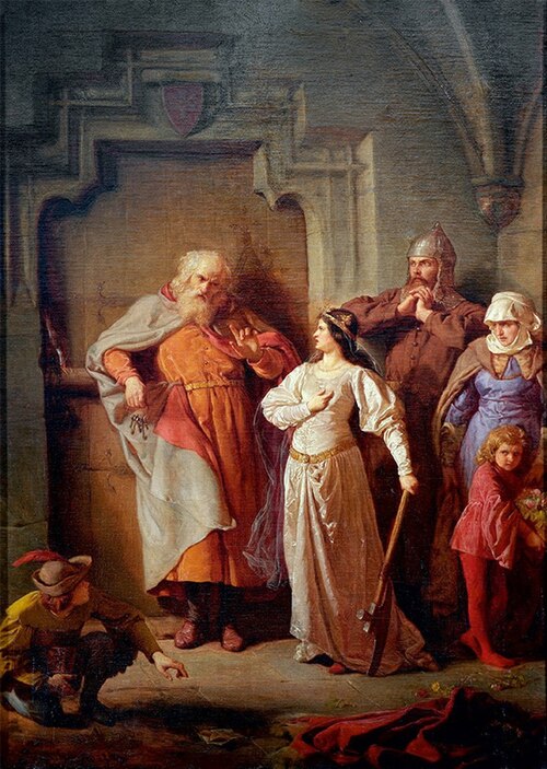 Queen Jadwiga and Dymitr of Goraj, 1869, Wojciech Gerson