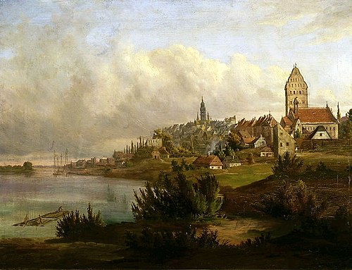 View of the New and the Old Town to the north., 1854, Wojciech Gerson