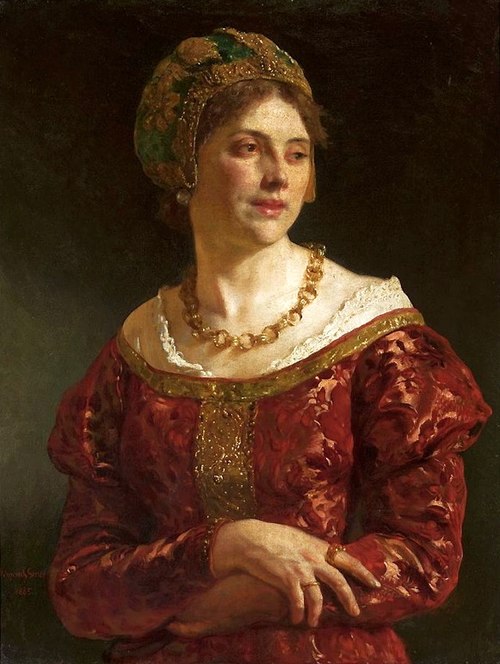 Cracow's burgher lady., 1885, Wojciech Gerson