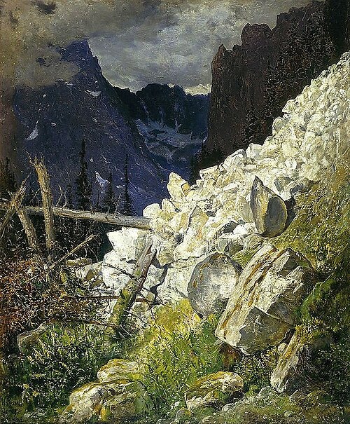 Rock rubble in the White Water Valley in the Tatras., 1892, Wojciech Gerson