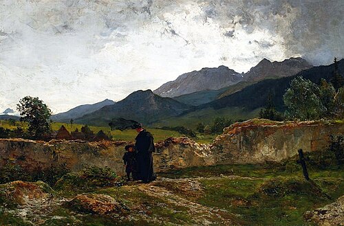 Cemetery in the mountains., 1894, Wojciech Gerson