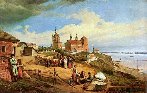 View of Płock, 1852, Wojciech Gerson