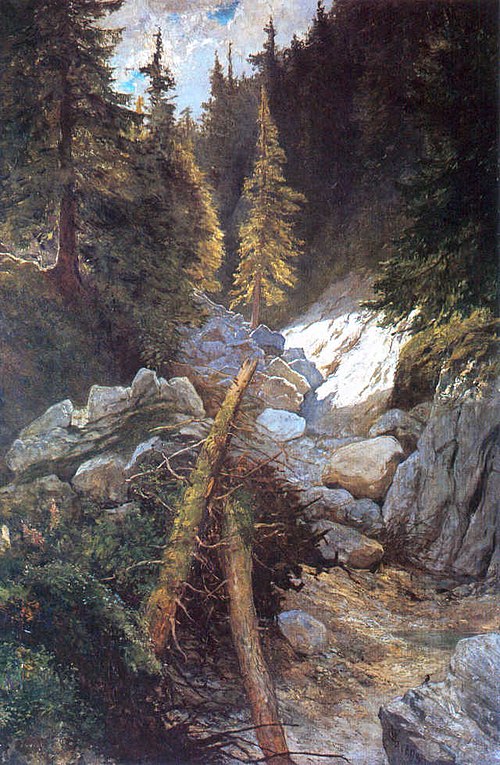 Wyschnięty potok w Tatrach, 1893, Wojciech Gerson