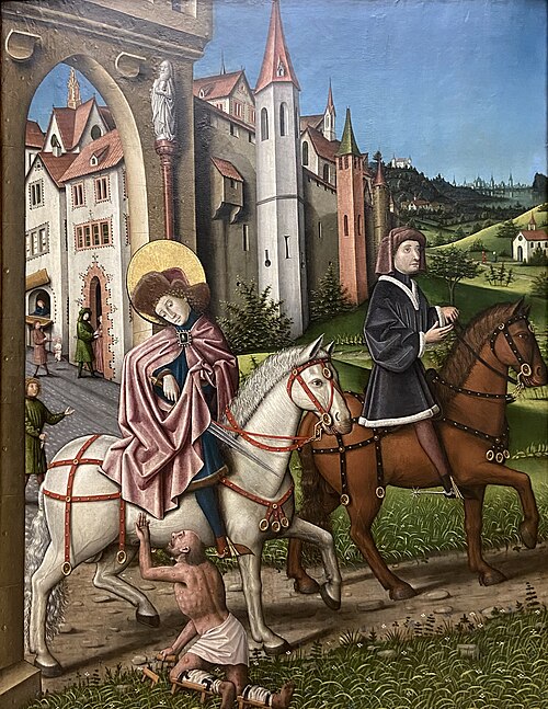 Saint Martin coupant son manteau, , Meister von Sierentz