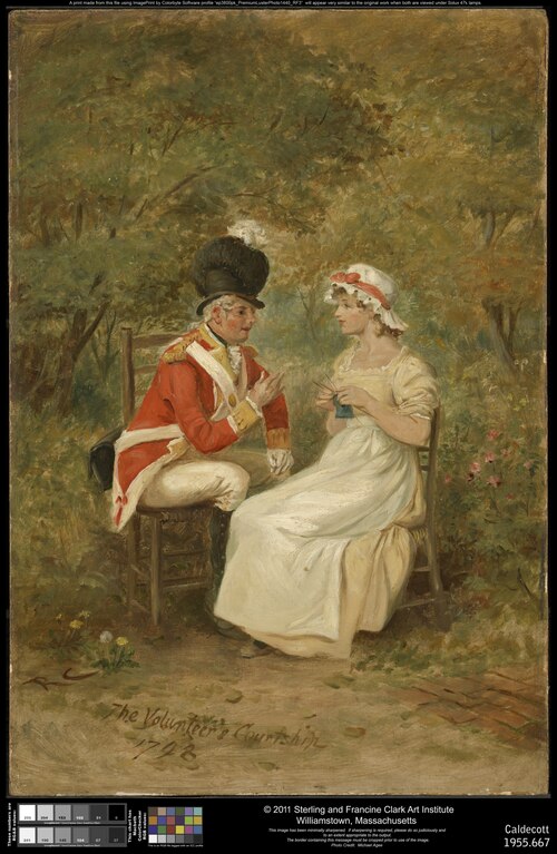 The Volunteer's Courtship, 1798, 1870, Randolph Caldecott