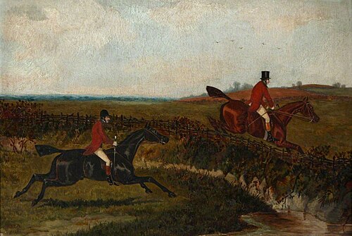 Two Huntsmen Riding, 1865, Randolph Caldecott