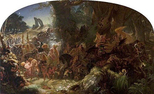 The Fairy Raid: Carrying Off a Changeling, Midsummer Eve, 1867, Joseph Noel Paton