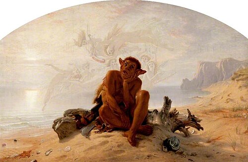 Caliban (from 'The Tempest' by William Shakespeare), 1868, Joseph Noel Paton