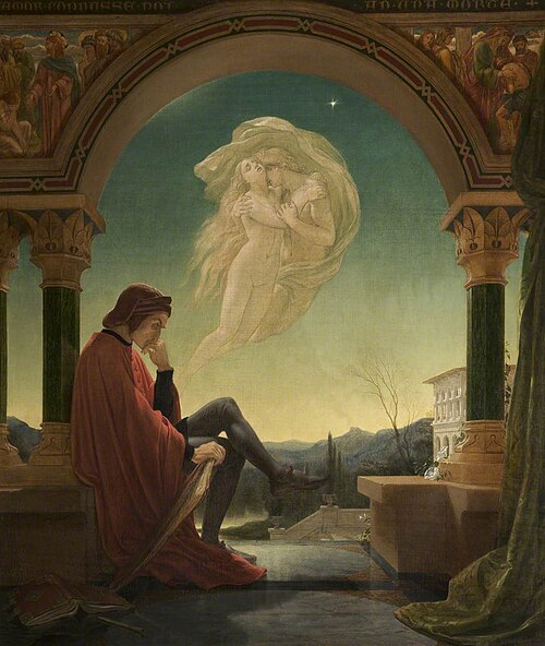 Dante Meditating the Episode of Francesca da Rimini and Paolo Malatesta, , Joseph Noel Paton