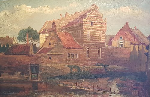 Gezicht op het voormalig Grauwzusterklooster, 1919, Guillaume Eberhard