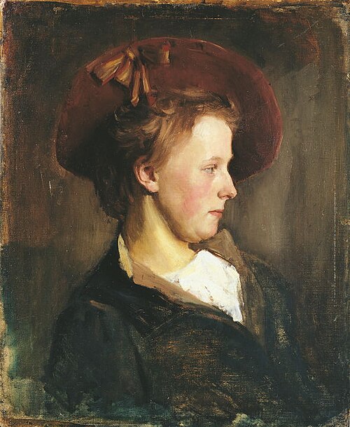 A Lady in a Red Hat, 1893, Paul Raud