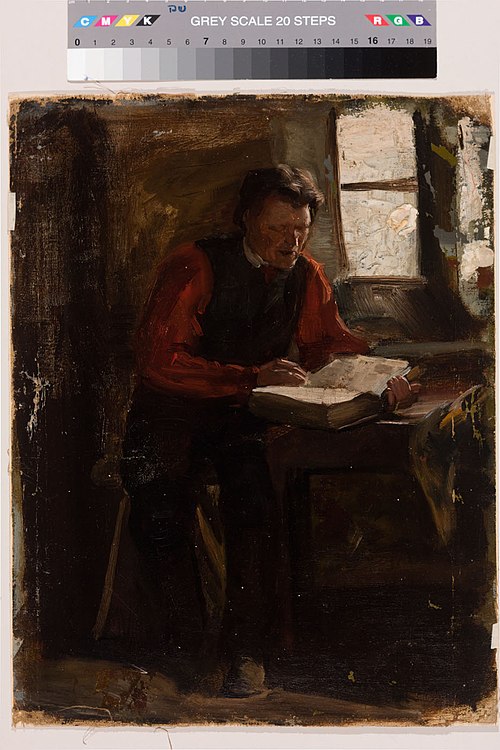 Onu Paul raamatut lugemas, 1894, Paul Raud
