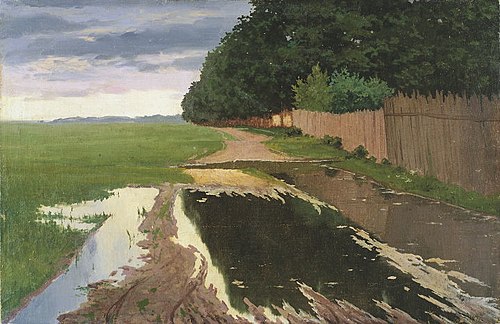 A Landscape (A Landscape with a Fence), 1908, Paul Raud