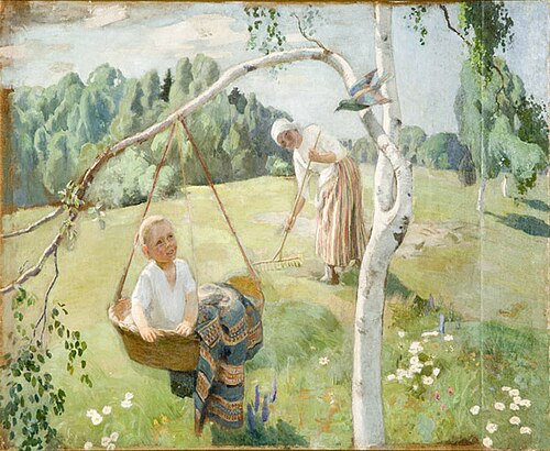 Ema viis hälli heinamaale, 1913, Paul Raud