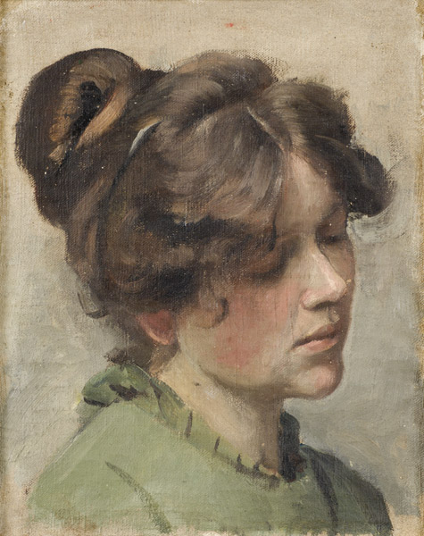 Naise portree. Etüüd, 1911, Paul Raud