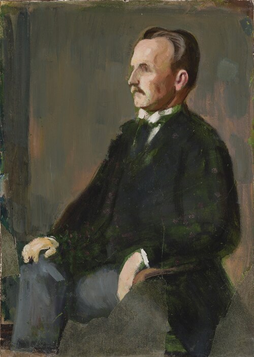 Prof. Peeter Põllu portree, 1925, Paul Raud