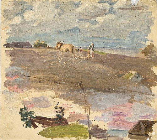 Naine kündmas, 1896, Paul Raud