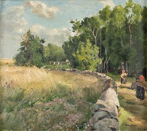 Heinategu (Motiiv Pakrilt; Pakri maastik; Metsaserv), 1899, Paul Raud
