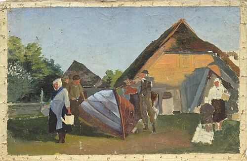 Paadi värvimine, 1896, Paul Raud